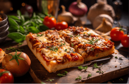 Sicilian pizza (Image generated by Midjourney) 