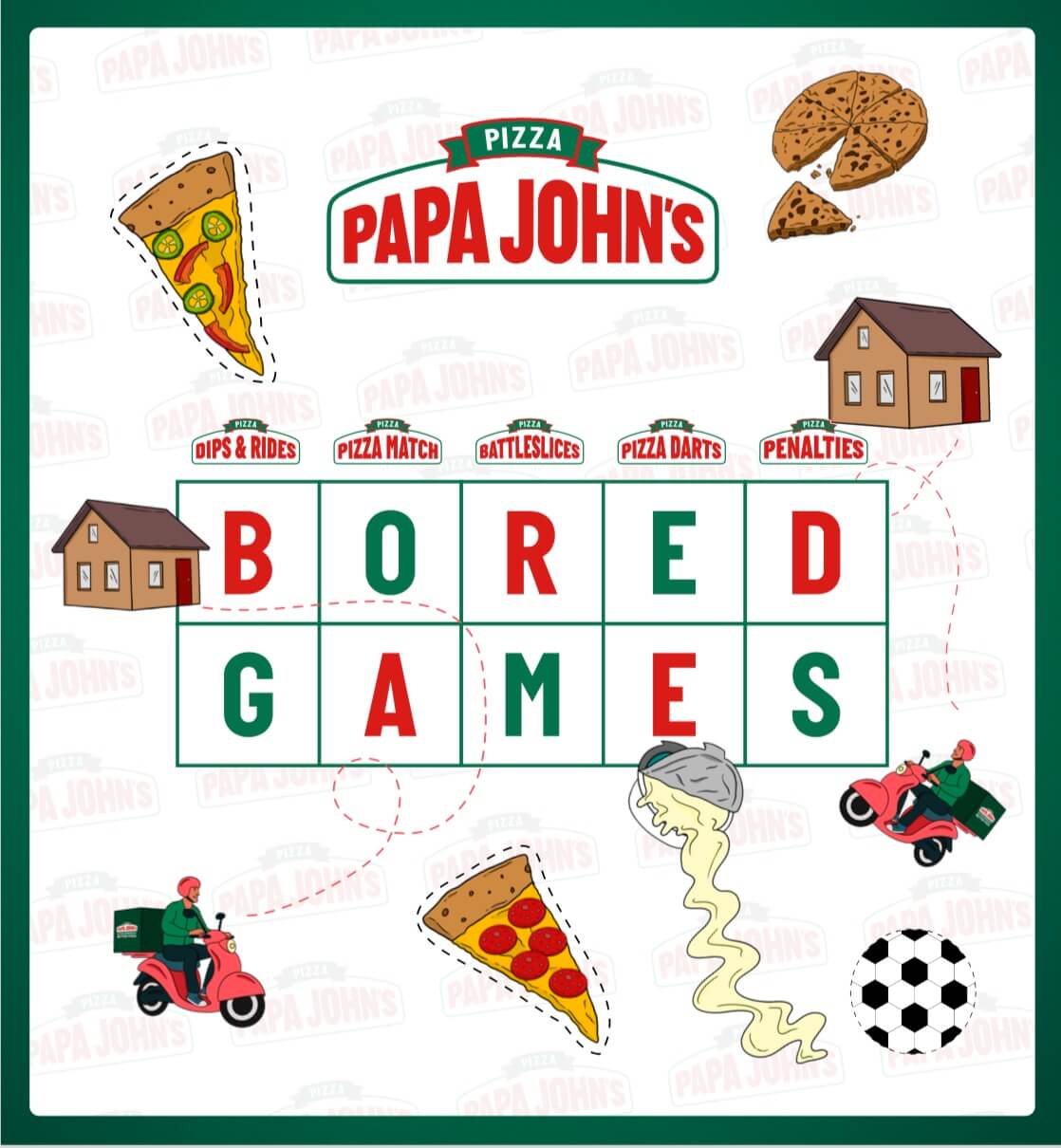 papa johns bored games